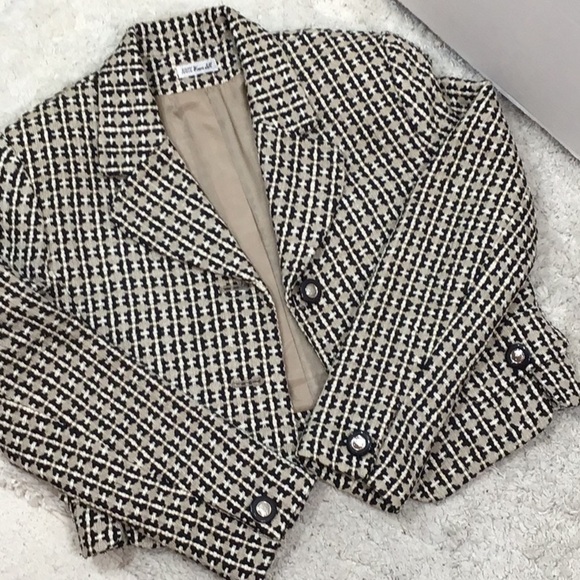 Doncaster silk tweed cropped jacket 4 - Picture 10 of 11